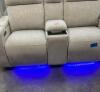 (1) MACYS GREYMEL FABRIC POWER RECLINING LOVESEAT W/WIRELESS CHARGER - 4