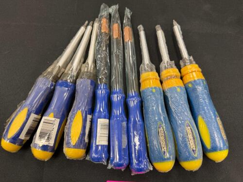 (9) ASSORTED SCREWDRIVERS
