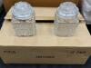 (12) GLASS STORAGE JARS WITH LIDS