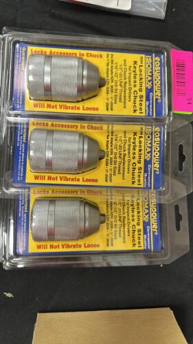 (3) EAZYPOWER ISOMAX LOCKING STEEL KEYLESS CHUCKS