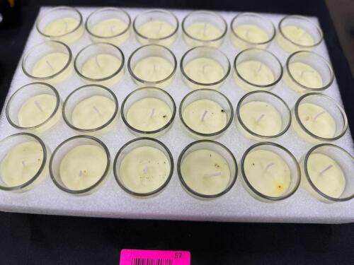 (20) GLASS VOTIVE CANDLES
