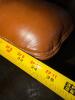 (1) FAUX BROWN LEATHER UPHOLSTERED RECLINER CHAIR - 4