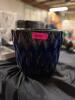 (1)BLUE DECORATIVE CERAMIC PLANTER POT