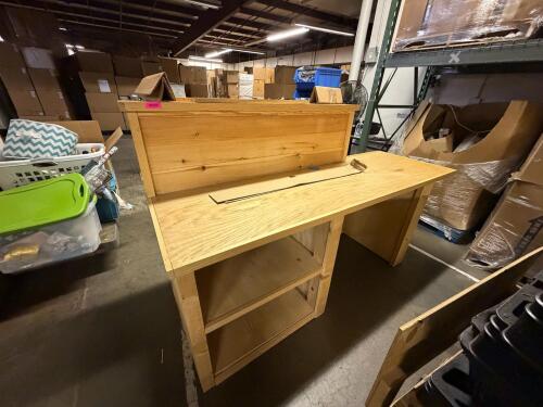 (1) CUSTOM WOOD CHECKOUT DESK