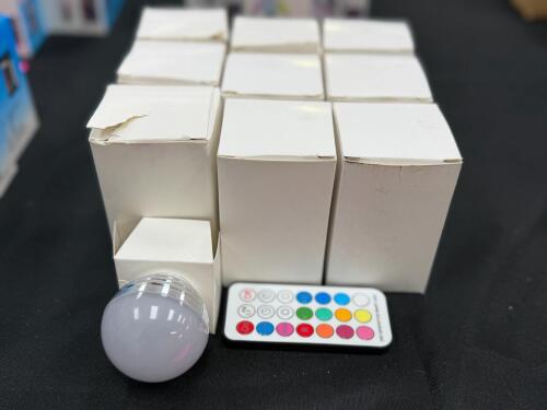 (10) LED LIGHT BULBS WITH REMOTES