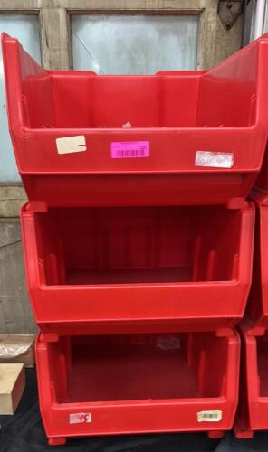 (3) STACKABLE STORAGE BINS