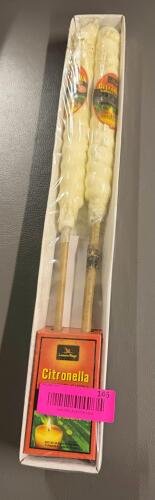 (1) PACK OF CITRONELLA GARDEN CANDLES