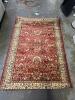 (1) RED ORIENTAL-STYLE AREA RUG