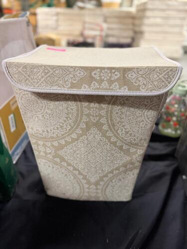 (1) DECORATIVE FABRIC STORAGE BIN