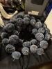 (1) DECORATIVE DARK BLUE PUMPKIN WREATH