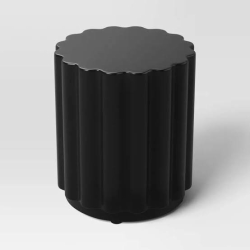 (3) SCALLOPED ROUND SIDE TABLES