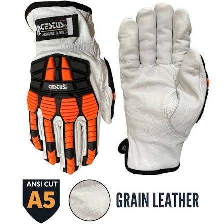 (1) PAIR OF ARMORED GLOVES, FIRE ATTACK