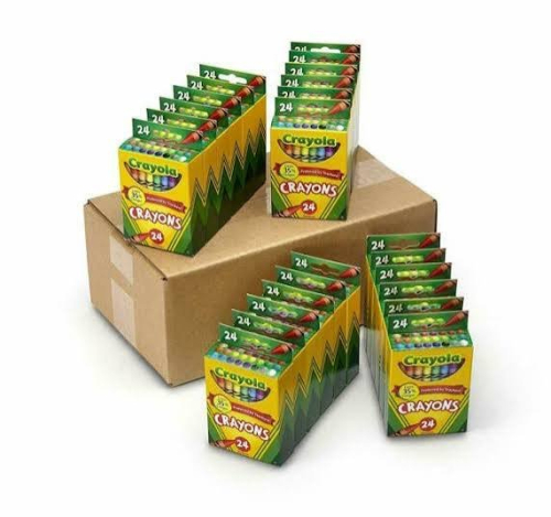 (24) BOXES OF (24) CRAYONS