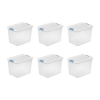 (5) LOCKING STORAGE TOTE BOXES