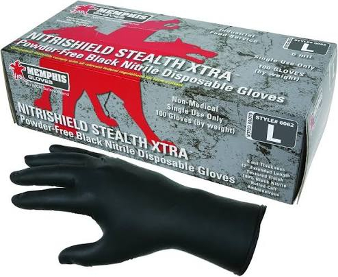 (4) BOXES OF (100) 6 MIL NITRILE DISPOSABLE GLOVES