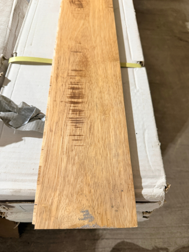 (8) BOXES OF DRIFTWOOD ENGINEERED HARDWOOD FLOORING WITH A NATURAL LIGHT-TO-MEDIUM BROWN WOOD-GRAIN FINISH.