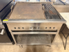 RADIANT GAS GRIDDLE AND CHARBROILER COMBINATION UNIT WITH LARGE FLAT-TOP GRIDDLE, CAST-IRON CHARBROILER GRATES, REMOVABLE GRIDDLE PLATE WITH SPRING HANDLES - 2