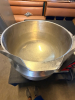 VULCAN-HART 12-GALLON TILTING STEAM-JACKETED KETTLE WITH STAINLESS STEEL CONSTRUCTION, MANUAL TILT MECHANISM, TILT-LOCK CONTROL, TEMPERATURE CONTROL, LOW-WATER INDICATOR, HEAT INDICATOR, AND INTEGRAL ELECTRIC HEATING SYSTEM. KETTLE INTERIOR IS GRADUATED T - 4
