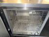 BEVERAGE-AIR TWO-DOOR UNDERCOUNTER REFRIGERATOR WITH STAINLESS STEEL EXTERIOR AND WORKTOP, TWO SOLID SWING DOORS, INTERIOR WIRE SHELVING, SELF-CONTAINED REFRIGERATION SYSTEM, AND CASTERS - 3