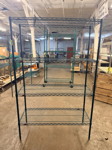 48" X 24" FOUR TIER COATED WIRE SHELF.