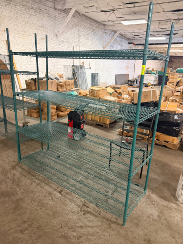 72" X 24" FOUR TIER COATED WIRE SHELF