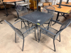 30" X 30" METAL PATIO TABLE W/ (4) CHAIRS - 3