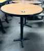 27" ROUND COMPOSITE TOP TABLE W/ PUB BASE.