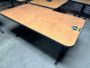 58" X 30" COMPOSITE TOP TABLE W/ DOUBLE PEDESTAL BASE. - 2