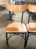 (4) LAMINATE WOOD DINING ROOM CHAIRS W/ METAL FRAMES. - 2