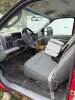 (1) RED FORD F-350 SUPER DUTY REGULAR-CAB PICKUP. TRUCK SHOWS HEAVY WEATHERING, DIRT, RUST, MISSING FRONT GRILLE, MISSING REAR TAILLIGHT ASSEMBLIES, AND OTHER VISIBLE DAMAGE OR INCOMPLETE COMPONENTS. INTERIOR HAS CLOTH BENCH SEAT, MANUAL 4X4 FLOOR SELECTO - 15