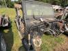 (1) BLACK JEEP WRANGLER 4.0L SPORT OFFERED AS A PROJECT, RESTORATION, OR PARTS VEHICLE. INCLUDES BODY TUB, WINDSHIELD FRAME AND GLASS, ROLL BAR ASSEMBLY, DAMAGED SOFT TOP, DASH COMPONENTS, STEERING WHEEL, BUMPERS, FENDER FLARES, SIDE STEPS, AND ASSORTED L - 6