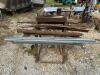 (1) METAL RACK WITH ASSORTED SCRAP METAL