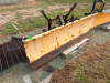 MEYER ST-7.5 HEAVY-DUTY STRAIGHT SNOW PLOW WITH HYDRAULIC LIFT FRAME AND MOUNTING ASSEMBLY. BLADE SHOWS HEAVY SURFACE RUST, CORROSION, AND WEAR CONSISTENT WITH PRIOR USE. - 2