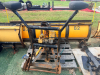 MEYER HEAVY-DUTY STRAIGHT SNOW PLOW WITH SNOW DEFLECTOR, HYDRAULIC POWER UNIT, LIFT FRAME, HEADLIGHTS, AND MOUNTING ASSEMBLY. BLADE APPEARS STRAIGHT WITH MODERATE SURFACE RUST AND NORMAL WEAR CONSISTENT WITH PRIOR USE. - 4