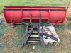 HEAVY-DUTY STRAIGHT SNOW PLOW BLADE WITH A-FRAME, TRIP SPRINGS, SKID SHOES, AND MANUAL ANGLE ADJUSTMENT ASSEMBLY. BLADE SHOWS SURFACE RUST, PAINT LOSS, AND WEAR CONSISTENT WITH PRIOR USE. - 4