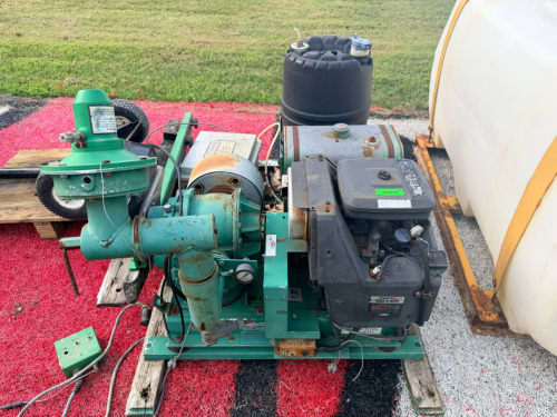 CLARKE MOSQUITO CONTROL TRAILER-MOUNT THERMAL FOGGER / ADULT MOSQUITO CONTROL SPRAYER WITH BRIGGS & STRATTON VANGUARD 18 HP V-TWIN ENGINE. USED CONDITION.