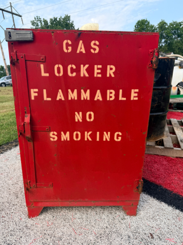 METAL FLAMMABLE STORAGE CABINET ("GAS LOCKER").