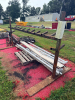 10' METAL PIPE STORAGE RACK. USED CONDITION.