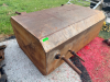 STEEL RECTANGULAR LIQUID STORAGE TANK (APPROX. 150 GALLON)