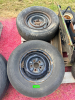 (2) GOODYEAR TEMPORARY SPARE TIRE ON STEEL WHEEL.