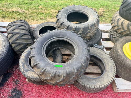 PALLET OF ASSORTED WHEELS AND TIRES.