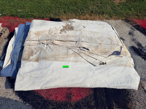(1) PALLET OF ASSORTED VINYL TARPS