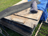 LOT OF USED PLYWOOD, OSB, AND SHEET GOODS. INCLUDES MULTIPLE FULL AND PARTIAL SHEETS IN ASSORTED THICKNESSES WITH VARYING CONDITION. MATERIAL SHOWS WEATHERING, EDGE DAMAGE, AND GENERAL WEAR. SOLD AS ONE LOT. - 4