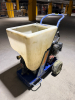 GRACO GAS-POWERED TEXTURE SPRAYER WITH LARGE MATERIAL HOPPER, PNEUMATIC DIAPHRAGM PUMP, PRESSURE GAUGES, ADJUSTABLE CONTROLS, HEAVY-DUTY STEEL CART, PNEUMATIC TIRES, AND PUSH HANDLE. - 2