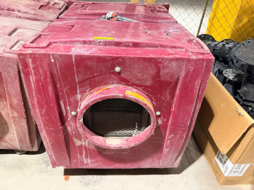 PORTABLE NEGATIVE-AIR MACHINE / HEPA AIR FILTRATION UNIT WITH ROTOMOLDED HOUSING, VARIABLE LOW/HIGH AIRFLOW CONTROL, FILTER PRESSURE GAUGE, CIRCUIT BREAKER, AND REPLACEABLE HEPA FILTER