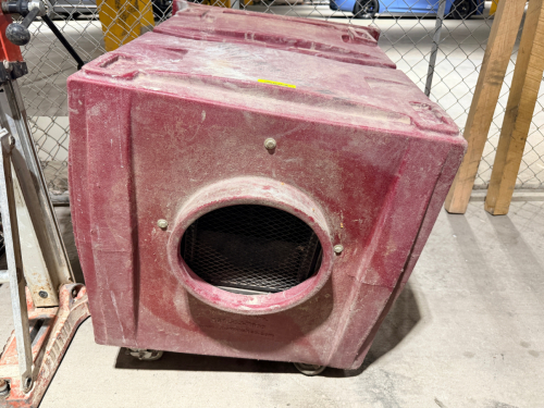 PORTABLE NEGATIVE-AIR MACHINE / HEPA AIR FILTRATION UNIT WITH ROTOMOLDED HOUSING, VARIABLE LOW/HIGH AIRFLOW CONTROL, FILTER PRESSURE GAUGE, CIRCUIT BREAKER, AND REPLACEABLE HEPA FILTER