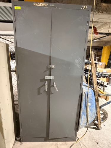 TWO DOOR METAL STORAGE CABINET. 36"