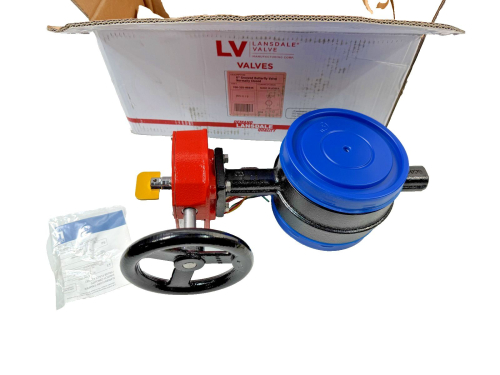 6" GROOVED BUTTERFLY VALVE WITH GEAR-OPERATED HANDWHEEL, NORMALLY CLOSED CONFIGURATION, INTEGRATED TAMPER SWITCH ASSEMBLY, DUCTILE IRON BODY, EPDM-COATED DISC, STAINLESS STEEL STEM, AND GROOVED END CONNECTIONS.