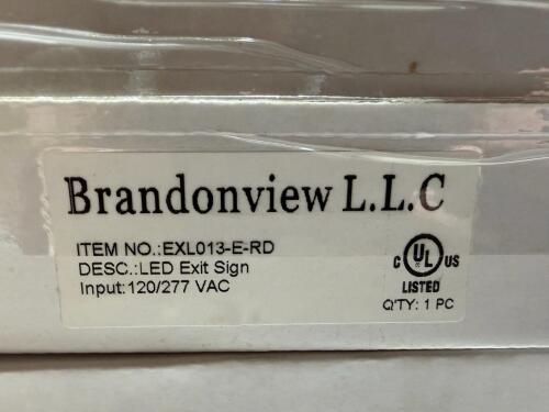 (6) LED EXIT SIGN &ndash; RED &ndash; 120/277V
