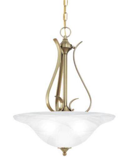 (1) 3-LIGHT PENDANT BURNISHED BRONZE